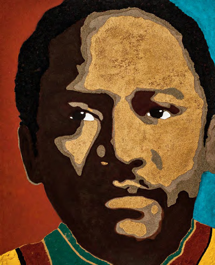 Okot p’Bitekfresco portrait by Fabrizio Ruggiero — 